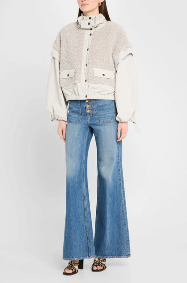 Aidan Teddy Fleece Jacket-JACKETS & OUTERWEAR-Ulla Johnson-Debs Boutique